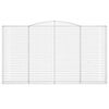 vidaXL Arched Gabion Baskets 15 pcs 400x30x220/240 cm Galvanised Iron