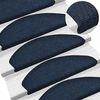 vidaXL Stair Mats Self-adhesive 20 pcs 65x21x4 cm Navy Half Round Large
