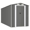 vidaXL Garden Shed Light Grey 192x440x223 cm Galvanised Steel