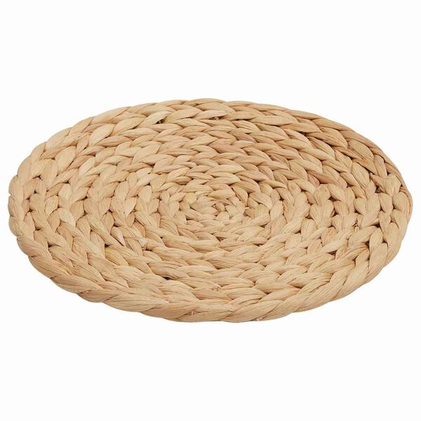 vidaXL Round Woven Placemats 10 pcs Natural &Oslash; 30 cm Water hyacinth