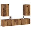 vidaXL Wall Mounted TV cabinets 4 pcs Old Wood Engineered Wood