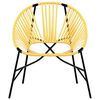 vidaXL Garden Egg Chair Black and Yellow Poly Rattan
