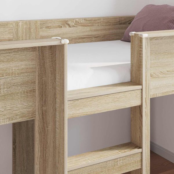 vidaXL Bunk Bed for Kids Sonoma Oak 100 x 200 cm Engineered wood