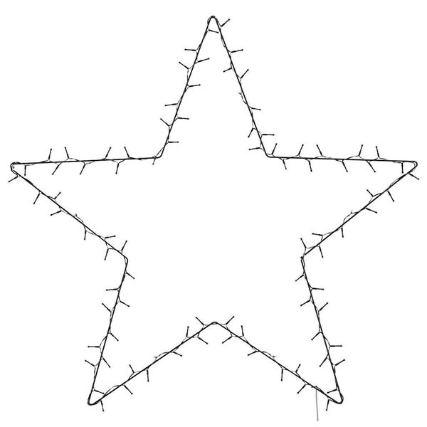 vidaXL Christmas Lights Star Silhouette 115 LEDs Warm White