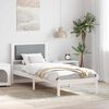 vidaXL Bed Frame with Headboard Light Grey 80 x 190 cm Solid Pine Wood