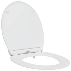 vidaXL Toilet Seat White 45.5 x 37.5 x 3.8 cm Duroplast