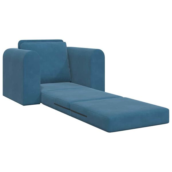 vidaXL Sofa Bed Blue 98 x 71 x 83 cm Velvet