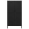 vidaXL Wardrobe Black 90x50x180 cm Steel