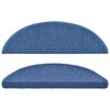 vidaXL Stair Mats 10 pcs 56x17x3 cm Blue Half Round