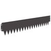 vidaXL Lawn Edging 10 pcs 103 x 20 cm metal Black