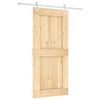vidaXL Sliding Door 95 x 210 cm Solid Pine Wood (Untreated)