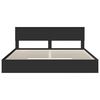 vidaXL Storage Bed with Headboard Black 200 x 200 cm Engineered Wood