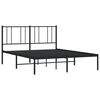 vidaXL Metal Bed Frame without Mattress with Headboard Black 140x190cm