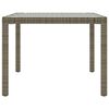 vidaXL Garden Table Grey 190x90x75 cm Tempered Glass and Poly Rattan