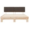 vidaXL Bed Frame with Upholstered Headboard Taupe 180 x 200 cm