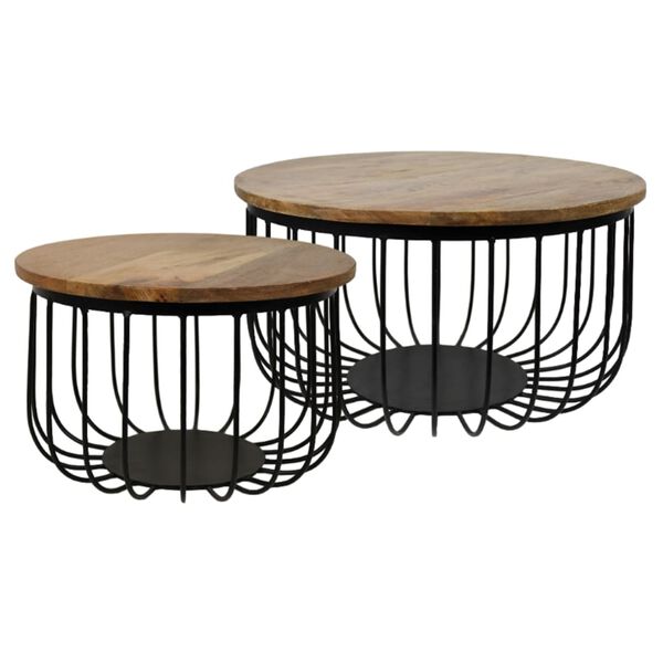 HSM Collection 2 Piece Coffee Table Set Maden Round