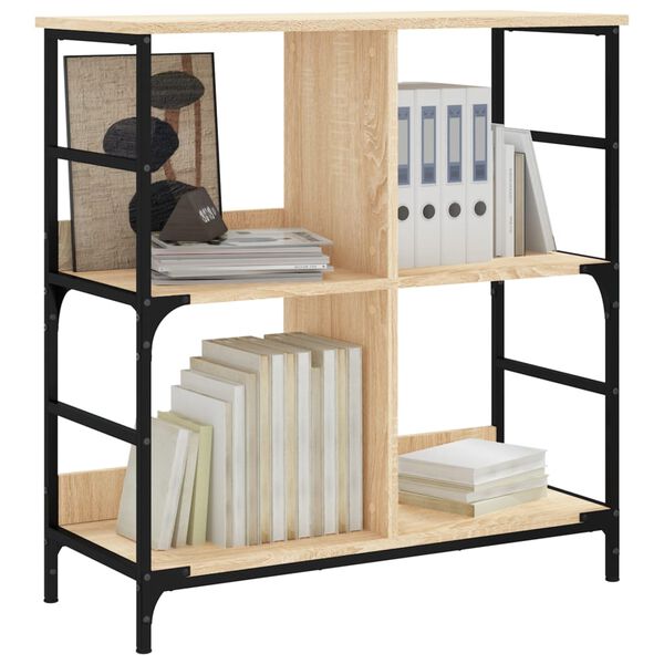 vidaXL Bookshelf Sonoma Oak 78.5x33x82 cm Engineered Wood