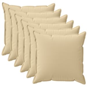 vidaXL Cushion Cover 6 pcs HOUTEN Beige 30 x 30 cm Polyester