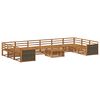 vidaXL Sofa Sets 11 pcs Solid Acacia Wood