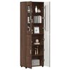 vidaXL Highboard FLORIN Brown Oak 60 x 35 x 182 cm Engineered Wood