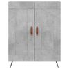 vidaXL Highboard Concrete Grey 69.5x34x180 cm Engineered Wood