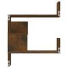 vidaXL Wall Corner Shelves 2 pcs Smoked Oak 40x40x50 cm Engineered Wood