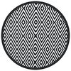 vidaXL Outdoor Carpet ARAKIL White and Black &Oslash;200 cm PP