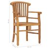 vidaXL 7 Piece Garden Dining Set Solid Teak Wood