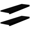 vidaXL Window Sills 2 pcs Brown Black 90x30x2 cm Solid Wood Oak