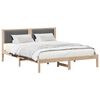vidaXL Bed Frame with Upholstered Headboard Dark Grey 150 x 200 cm