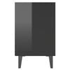 vidaXL Bed Cabinets with Metal Legs 2 pcs High Gloss Black 40x30x50 cm