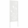 vidaXL Garden Privacy Screen White 50 x 140 cm Cold-rolled steel