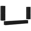 vidaXL TV Units 4 pcs Black Oak Engineered wood