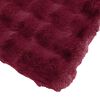 vidaXL Faux Rabbit Fur Blanket Olite 4 pcs Bordeaux Red 220 x 240 cm