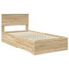 vidaXL Bed Frame with Drawer Sonoma Oak 100 x 200 cm Engineered Wood