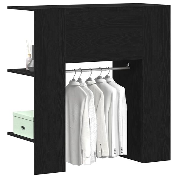 vidaXL Hallway Cabinet Black Oak 97.5 x 37 x 99 cm Engineered Wood