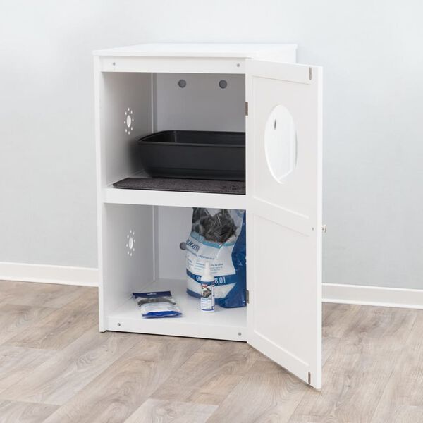 TRIXIE Cat House for Litter Box with 2 Storeys 53x90x58 cm White
