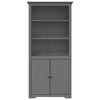 vidaXL Bookcase BODO Grey 80x40x172 cm Solid Wood Pine