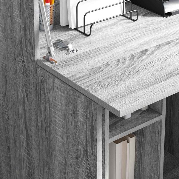 vidaXL Desk Grey Sonoma 71.5 x 31.5 x 106.5 cm Engineered Wood