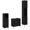 vidaXL Bathroom Furniture Set 3 pcs Black Oak