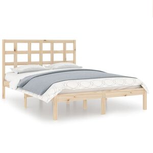 vidaXL Bed Frame without Mattress 120x190 cm Small Double Solid Wood