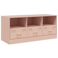 vidaXL TV Cabinet Pink 99x39x44 cm Steel