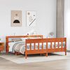vidaXL Bed Frame without Mattress Wax Brown 200x200 cm Solid Wood Pine