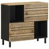 vidaXL Sideboard 80x33,5x75 cm Solid Rough Wood Mango