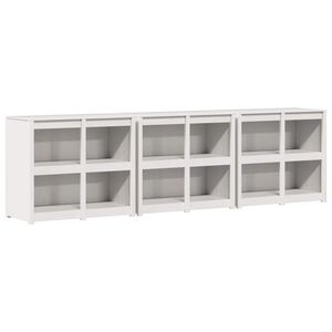 vidaXL Outdoor Kitchen Cabinet MEPPEL 3 pcs White Solid Pine Wood