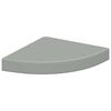 vidaXL Floating Corner Shelves 4 pcs Grey 25x25x3.8 cm MDF