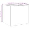 vidaXL Planter Anthracite 42x40x39 cm Steel