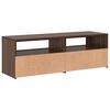 vidaXL TV Cabinet with LED Lights Brown Oak 120x35x40 cm