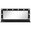 vidaXL Vanity Mirror with LED Strip Lights Black Oak 100 x 45 x 18 cm