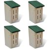 vidaXL Butterfly House | Natural wood and green | Solid wood | Small